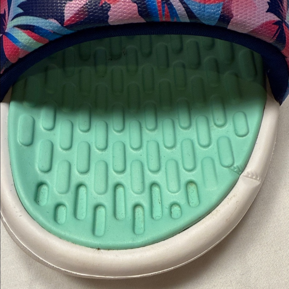 Under Armour Tropical Slide Sandals - Blue pink green size 8 slide on - Picture 3 of 12